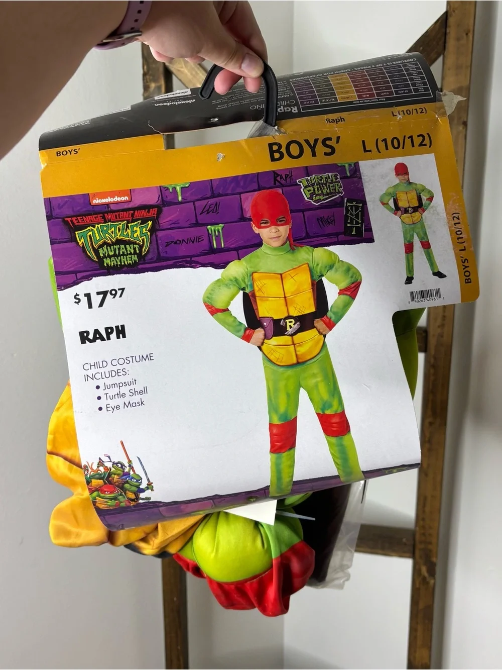 Teenage Mutant Ninja Turtles Raph Boys Costume - Green & Red Size L (10/12)